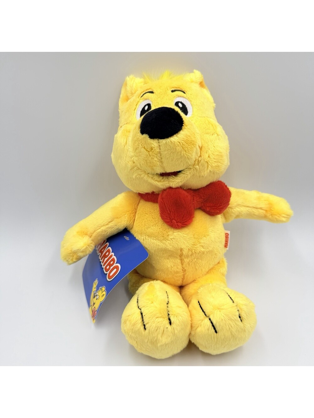 NWT Haribo Goldbear Plush Stuffed Animal Yellow Bear Red Bow Tie Iscream 12"